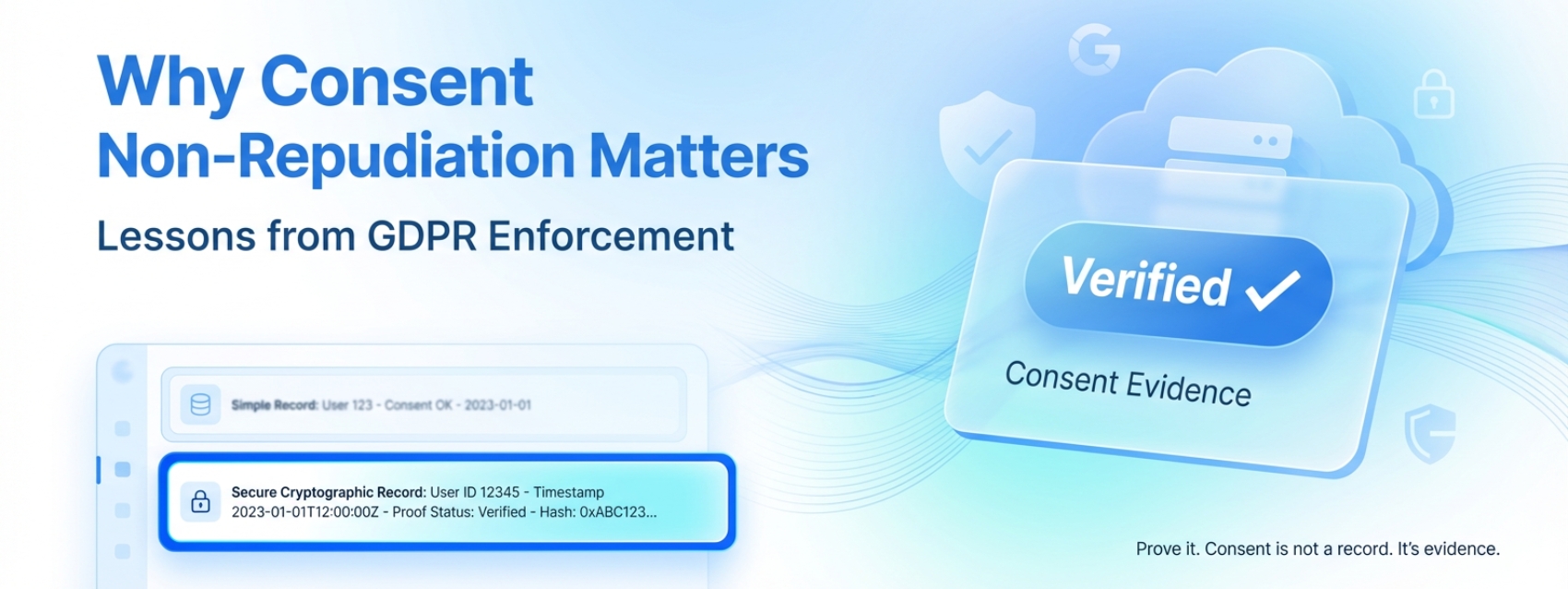 Why Consent Non-Repudiation Matters